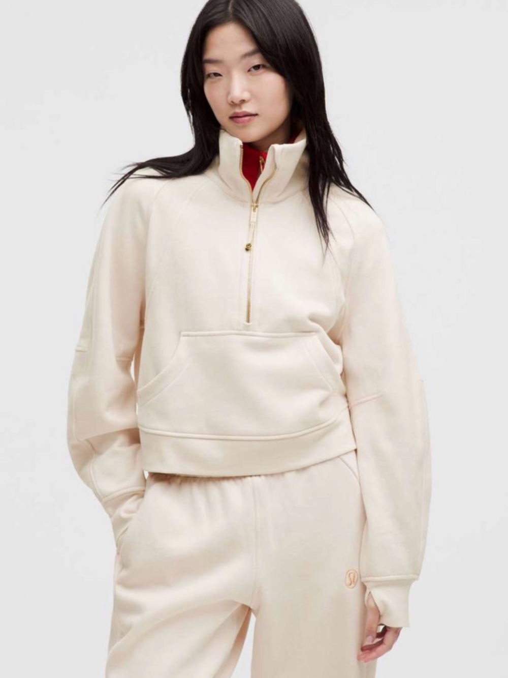 Lululemon Lunar New Year 2025 Ivory Oversized Scuba Half Zip Sweatshirt XS/S